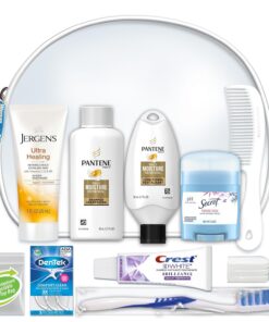 Convenience Kits International Women’s Deluxe 10 Piece Kit with Travel Size TSA Compliant Essentials Featuring: Pantene Hair Products in Reusable Toiletry Zippered Bag