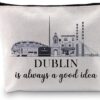 Dublin Holiday Vacation Trip Surprise Gift UK Travel Gift Ireland Vacation Gift Dublin Ireland Travel Souvenir Gift Travel Makeup Bag For Irish Lovers (Good Idea Dublin Bag)