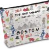 FOTAP Boston Trip Makeup Bag Boston Souvenir Gift Boston Travel Bag Boston Housewarming Gift Boston Vocation Gifts Massachusetts Gift (Boston)