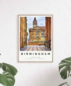 Generic Birmingham Poster Colorful Print, Birmingham Wall Art, Birmingham Photo Decor, Birmingham Print Travel Print,UK,Travel City Poster,241, White