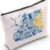 Gothenburg Sweden Lover Makeup Bag Gothenburg City Map Travel Vacation Holiday Cosmetic Bag BFF Women Gift (GÖTEBORG)