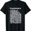 Guadalajara Mexico Classic City Map Graphic T-Shirt