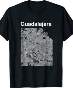 Guadalajara Mexico Classic City Map Graphic T-Shirt