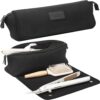 Hair Tools Travel Bag and Heat Resistant Mat for Flat Irons, Straighteners, Curling Iron, and Haircare Accessories, 2-in-1 design, with Interior Pockets, Portable Organizer