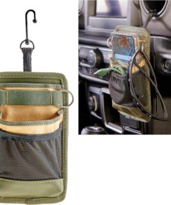 High Road Cairn Air Vent Phone Holder Mount and Front Seat Storage Organizer with Charging Cord Port