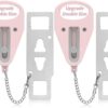 Hotel Door Locks for Travelers,2 Pack Extra Safelock for Door, Home Security Defender Provide Additional Safety and Privacy in Apartment,College Dorm, Hotel Room, Airbnb, Motel, Pink