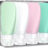 INSFIT Portable Travel Bottles, TSA Approved Travel Size Bottles Leak Proof Travel Containers for Toiletries, BPA Free Refillable Travel Accessories for Shampoo Body Wash Liquids 4 PacK
