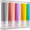 INSFIT Travel Bottles for Toiletries, TSA Approved 3oz Travel Size Containers, BPA Free Leak Proof Squeezable Silicone Tubes for Shampoo Conditioner Lotion Soap with Labels