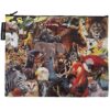 Jumbo Zipper Pouch | Made from Recycled Plastic Materials, Toiletry Bag for Women, Men, Pouches for Organization, Travel Essentials, Art, Office Supplies – Safari