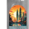 Kuala Lumpur Malaysia Design A Souvenir 64 oz Large Water Bottle with Screw-on Top and Straw Single