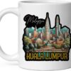 Kuala Lumpur Malaysia Mug for Women Men Ceramic Mugs Tea Coffee Cup with Handle Cute White Mug Size – 11 oz Funny Novelty Nice Graphic Design Print Mug for Kitchen ID44994