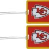 NFL Kansas City Chiefs Sports Vinyl Luggage Tag, Set of 2, Red
