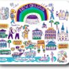 OTM Essentials Artist Series: Julia Gash Fabric Mouse Pad, New Orleans Cityscape Travel