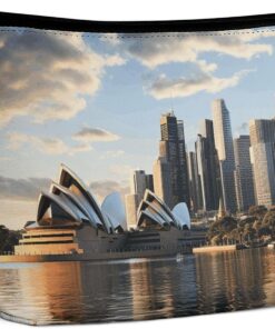 Portable Zipper Cosmetic Bags City Sydney Printed Storage Makeup Bag Easy to Carry Travel Cosmetic Bags for Women