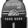 San Antonio Custom Backpack for Boys Customized Bag with Name Numbers Personalized Schoolbag Fans Gifts