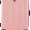 Travelers Club Chicago Hardside Expandable Spinner Luggage, Rose Gold, 20″ Carry-On