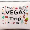 Vegas Gifts Makeup Bag, Vegas Trip Weekend Souvenir Essentials Bag for Women, Vegas Trip Gift Travel Toiletry Cosmetic Organizer Zipper Pouch Accessories Bag