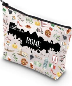 WCGXKO Rome Gift Rome City Gift Rome Travel Gift Rome Zipper Pouch Makeup Bag (ROME)