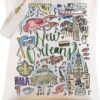 WZMPA New Orleans Louisiana Travel Tote Bag New Orleans Souvenir Gift New Orleans Travelling Culture Reusable Grocery Bag