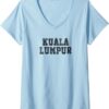 Womens Vintage Kuala Lumpur Malaysia – City Travel and Adventure V-Neck T-Shirt