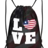 Love Liberia Flag Liberian Heart Versatile Outdoor Drawstring Gym Sports Bag Fashion Simple Daily Essentials Suitable For Men And Women