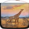 African Giraffe Hanging Travel Toiletry Bag for Women Savannah Animal Waterproof Makeup Bag,Cosmetic Bag,Travel Essentials for Women Men