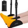 Airplane Footrest – JALIELL 2 in 1 Foot Hammock Airplane (Memory Foam) for Airplane Travel Essentials, No Clashing Airplane Foot Rest Plane Leg Rest Travel Flight Essentials (Black)