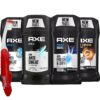 Axe Variety Deodorant for Men, Pack of 4 Men’s antiperspirant Stick Assortment, Includes Dark Temptation, Phoenix, Anarchy, and Apollo, 48 Hours Protection, 2.7 oz. Each Plus Zompo-Z Travel Toothbrush