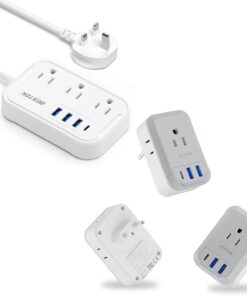 BESTEK UK Travel Plug Adapter and European Travel Plug Adapter, Type C/G Plug Adapter Travel Essentials for US to Most of Europe/Italy/France/UK/Ireland/Scotland/Hong Kong/England/British/London