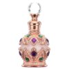 Beaupretty Rhinestone Perfume Bottle Refillable Essential Oils Storage Bottle Empty Vials Dubai Arabian Egyptian Style Travel Makeup Cosmetic Container 15ml