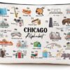 Chicago Alphabet Cosmetic Bag Makeup Bag Chicago Lovers Gift Chicago Travel Souvenir Merch Vacation Friendship Gifts for Women Chicago Lovers Girls Traveller Girls Trip Gifts Favors Christmas Birthday