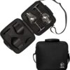 Durable Wine Glass Carrying Case Carrier Holder Travel Case With EVA Wine Glass Fit Foam Inserts Riedel Performance Pinot Noir Wine Glass fit (Wine glasses not included)