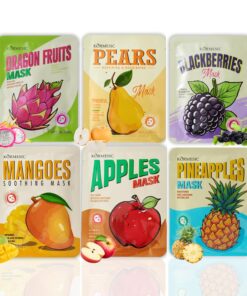 Fruit Overnight Face Mask-Collagen Face Mask Set-Facial Masks for Women Skin Care-Teen Girl Gifts Trendy Stuff-Hydrate,Moisturize,Soothe for All Skin Types-Travel Essentials for Women