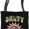 Funny Summer Groovy Sun Beach Vacation Salty Beach Tote Bag