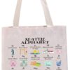 G2TUP Seattle Washington Gift Seattle Alphabet Tote Bag Seattle Tourist Travel Handbag Seattle Souvenir Gift (Seattle Alphabet Handbag)