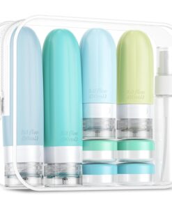 Gemice 16 Pack Travel Size Bottles, TSA Approved Leakproof Travel Containers for Toiletries, Silicone Refillable Travel Essentials Accessories with Travel Bag for Shampoo Conditioner