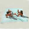 Giant Huge Thin Boho Throw Blanket Turkish Beach Blanket Towel Jumbo Extra Large XL XXL Big Oversized Outdoor Picnic Accessories Airplane Travel Essentials Camping Gears Must Haves Yard Yoga Mat Aqua