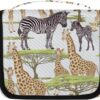 Giraffe Zebra Hanging Travel Toiletry Bag for Women African Savannah Wild Animal Waterproof Makeup Bag,Cosmetic Bag,Travel Essentials for Women Men