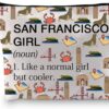 Gzrlyf San Francisco Makeup Bag San Francisco Skyline Gift California Souvenirs Gift Trip Vacation Gift Cosmetic Travel Bag (SAN FRANCISCO GIRL noun)