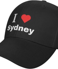 I Love Sydney Baseball Cap for Men Women Adjustable Closure Golf Dad Hat