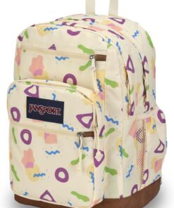 JanSport Cool Backpack, with 15-inch Laptop Sleeve – Large Computer Bag Rucksack with 2 Compartments, Ergonomic Straps, Memphis Mood Neon