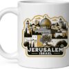 Jerusalem Israel Mug for Women Men Ceramic Mugs Tea Coffee Cup with Handle Cute White Mug Size – 11 oz Funny Novelty Nice Graphic Design Print Mug for Kitchen ID44994