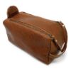 KOMALC Premium Buffalo Leather Unisex Toiletry Bag Travel Dopp Kit (Chicago Buff)