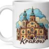 Krakow Poland Mug for Women Men Ceramic Mugs Tea Coffee Cup with Handle Cute White Mug Size – 11 oz Funny Novelty Nice Graphic Design Print Mug for Kitchen ID44994