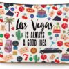 Las Vegas Travel Gift Cosmetic Bag Las Vegas Lovers Gift Las Vegas Souvenir Makeup Bag Girls Trip Gifts Favors Las Vegas City Themed Gifts for Girls Birthday Christmas Bachelorette Party Favors
