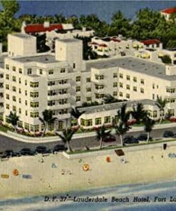 Lauderdale Beach Hotel Fort Lauderdale, Florida FL Original Antique Postcard