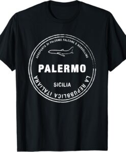 Palermo Sicily Italy Passport Stamp Vacation Travel T-Shirt