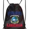 Pride Liberia Flag Liberian Proud Versatile Outdoor Drawstring Gym Sports Bag Fashion Simple Daily Essentials Suitable For Men And Women