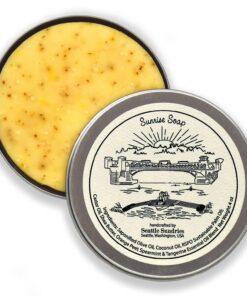 Refreshing Citrus Mint Soap for Men & Women – 1 (4oz) Moisturizing Shea Butter Bar Soap in a Low Waste Gift Tin – Rowing Gift Idea from