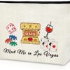 Sazuwu Las Vegas Gift Makeup Bag Las Vegas Themed Gifts Las Vegas Bachelorette Party Gift Las Vegas Vacation Essentials Cosmetic Bag Las Vegas Trip Gifts for Bestie Las Vegas Gambling Game Gifts